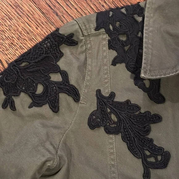 Halogen Long Cargo Jacket, Army Green, Size Medium (179) - Picture 5 of 13